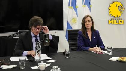 Milei, durante la presentación de su plan de gobierno