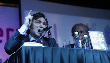 Milei en la Feria del Libro de Buenos Aires.