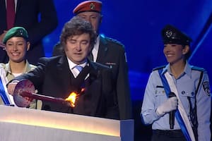 Milei encendió la antorcha en la ceremonia por el día de la independencia en Israel