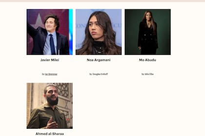 Milei junto a otros de los líderes premiados por TIME