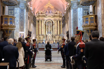 Milei llegó al Tedeum del 25 de Mayo en medio de internas en el oficialismo.
