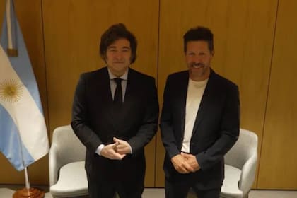 Milei se encontró con el “Cholo” Simeone en su última visita a Madrid