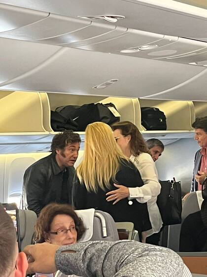 Milei viaja en Lufthansa a Davos