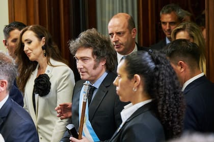 Milei y Villarruel, el 1° de marzo pasado, en su último encuentro personal en público