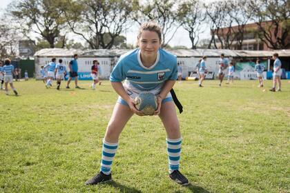 Milena va a poder jugar al rugby mixto hasta que cumpla 14 años, pero después el reglamento ya no lo permite