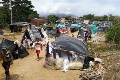 Los emigrados venezolanos varados en la frontera colombiana se encuentran en situación desesperante desde hace varios meses