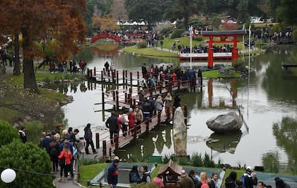 Miles de personas recorrieron el pintoresco predio del Jardín Japonés