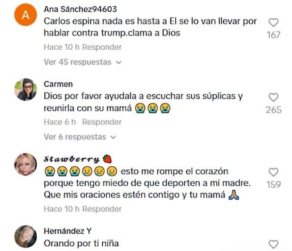 Miles de usuarios expresaron su apoyo a la joven migrante cuya madre fue detenida por agentes del ICE