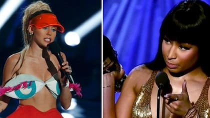 Miley Cyrus y Nicki Minaj se pelearon en vivo en los VMAs 2015