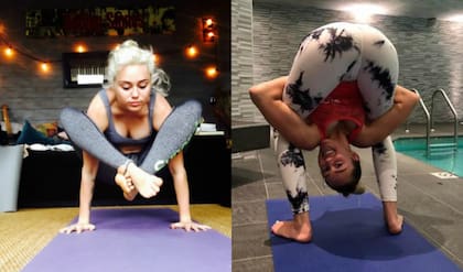 Miley es fan del yoga, y comparte diferentes poses con sus seguidores