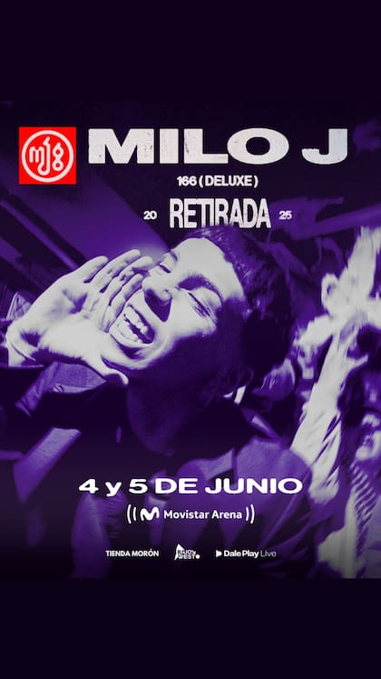 Milo J anunció sus shows a través de su cuenta de Instagram (Foto: Instagram/@milo.j)