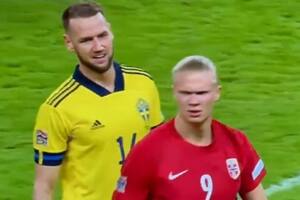 Haaland acusó a un jugador sueco de agredirlo en la cancha: "Amenazó con romperme las piernas"