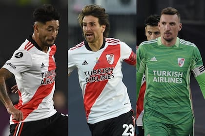 Milton Casco, Leonardo Ponzio y Franco Armani, los tres jugadores que más jugaron con Gallardo