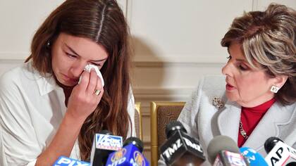 Mimi Haleyi se quebró en la conferencia de prensa que ofreció para dar su testimonio contra Harvey Weinstein