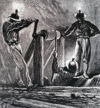 Mineros en Cornwall a mediados del siglo XX. Foto: Getty Images