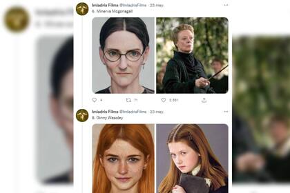 Minerva McGonagall y Ginny Weasley.(Foto Twitter @ImladrisFilms)