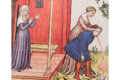 Miniatura del Tacuinum Sanitatis, un manual de medicina de la Edad Media