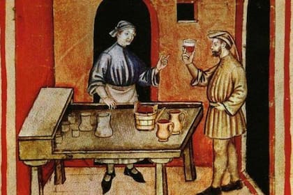 Miniatura del Tacuinum Sanitatis, un manual médico de la Edad Media