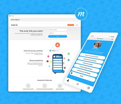 Minimalista e intuitivo, Magic.ly busca ser una reinvención digital de las tarjetas personales