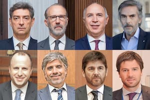 Ministros de la Corte Horacio Rossati, Carlos Rosenkrantz y Ricardo Lorenzetti; los camaristas Gustavo Hornos y Mariano Borinsky; los jueces Rodrigo Giménez Uriburu y Andrés Basso, y el fiscal Ignacio Mahiques