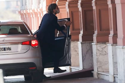 Santiago Cafiero, al entrar en la Casa Rosada