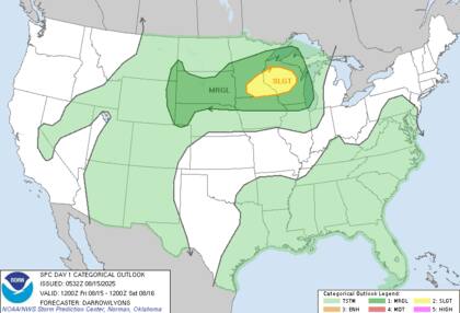Minnesota, Iowa, Dakota del Sur y Nebraska se verán afectadas por fuertes tormentas