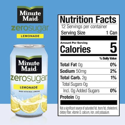Minute Maid Zero Sugar, distribuido por Coca-Cola