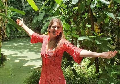 Mireylle Fries, la empresaria herida por un accidente aéreo en Brasil.