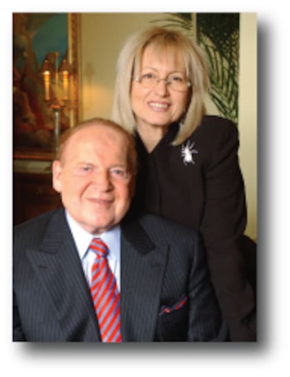 Miriam Adelson y Sheldon Adelson se casaron en 1991 y fundaron The Adelson Family Foundation en el 2007. Foto: Adelson Family Foundation.
