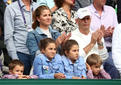 Mirka y sus cuatro hijos alentaron a Roger Federer en los diferentes circuitos mundiales