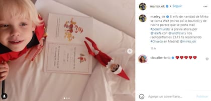 Mirko le reveló su segundo nombre al Elfo de la repisa (Crédito: Instagram/@marley_ok)