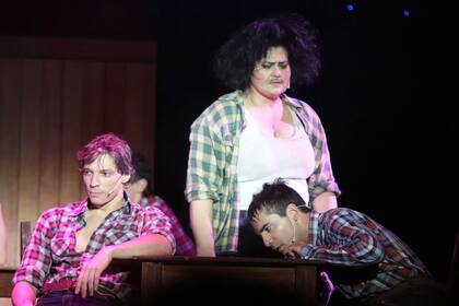 Mirta Wons, en escena, durante su cuadro en Priscilla, la reina del desierto