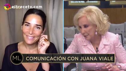 Mirtha Legrand y Juana Viale en la conversación que mantuvieron en el mes de agosto, la última vez que la diva condujo su programa