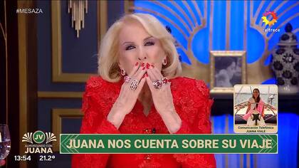 Mirtha saludó con tierno saludo a su nieta y le insistió con que regrese "prontito"