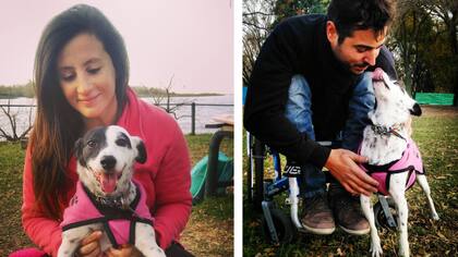 Misha, Mariano y París compartieron una tarde en el río. "Cuando me vio se puso muy contenta pero volvió rápido al lado de Mariano. Se nota que se aman" 