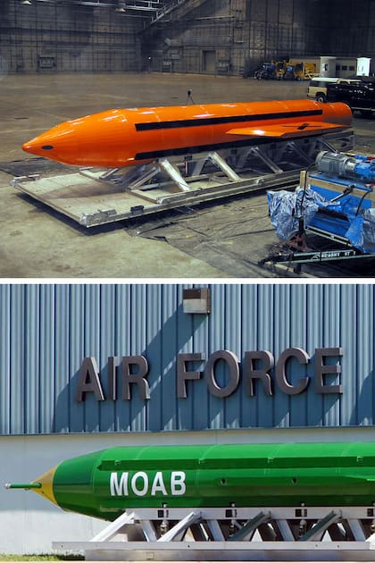 MOAB o "madre de todas las bombas". Su onda explosiva genera una temperatura de hasta 3000° C. Los resultados son devastadores