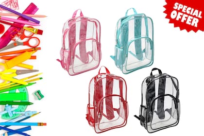 Mochilas transparentes a la venta en Dollar Tree