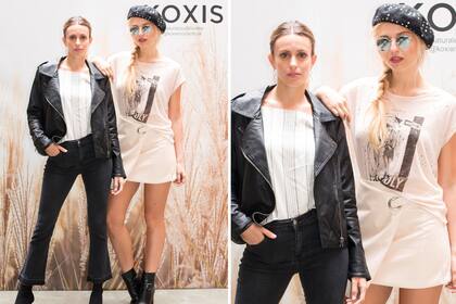 Modelos y amigas, Melinza Lezcano y Valentina Salezzi posaron muy cancheras en el evento de Koxis