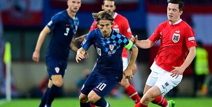 Modric en acción ante Austria