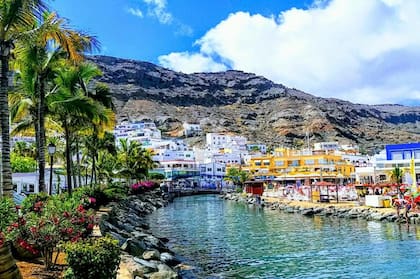 Mogán, un pueblecito costero al suroeste de Gran Canaria.