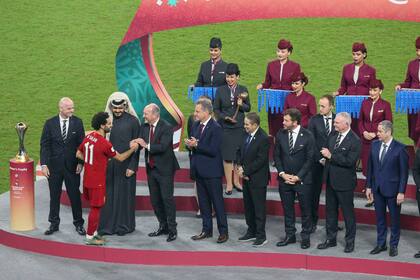 Mohamed Salah recibió el Balón de Oro al mejor jugador del torneo