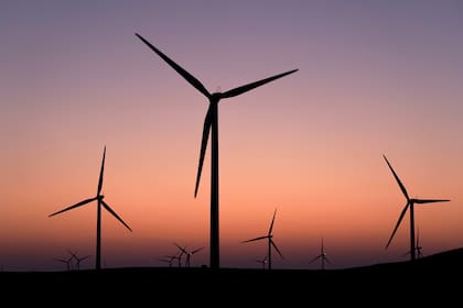 Molino de viento en el condado de Solano, California (Archivo)