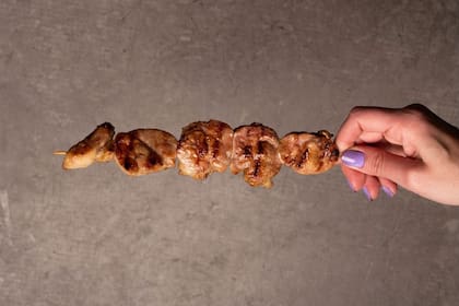 Mollejas a la parrilla, en la versión brocheta de El Retorno