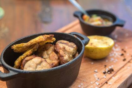 Mollejas, uno de los platos que ofrecen el restaurante.