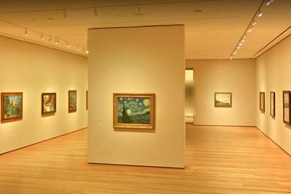 Vista de sala del Museo de Arte Moderno de Nueva York desde la plataforma de Google
