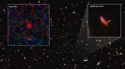 MoM-z14 usurparía el récord anterior, JADES-GS-z14-0.