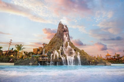 Momento de relajación en Universal Volcano Bay