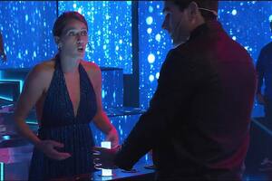 Momento de tensión entre la influencer y el modelo.