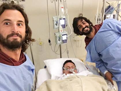 Momentos antes de la cirugía de corazón de Phil en Lima