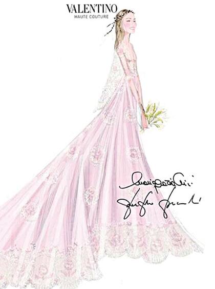 El figurín del vestido de Beatrice